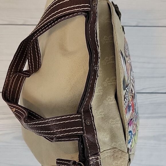 Marc Ecko Cut And Sew "Red" Shoulder Bag With Skull Graphics - Picture 6 of 12